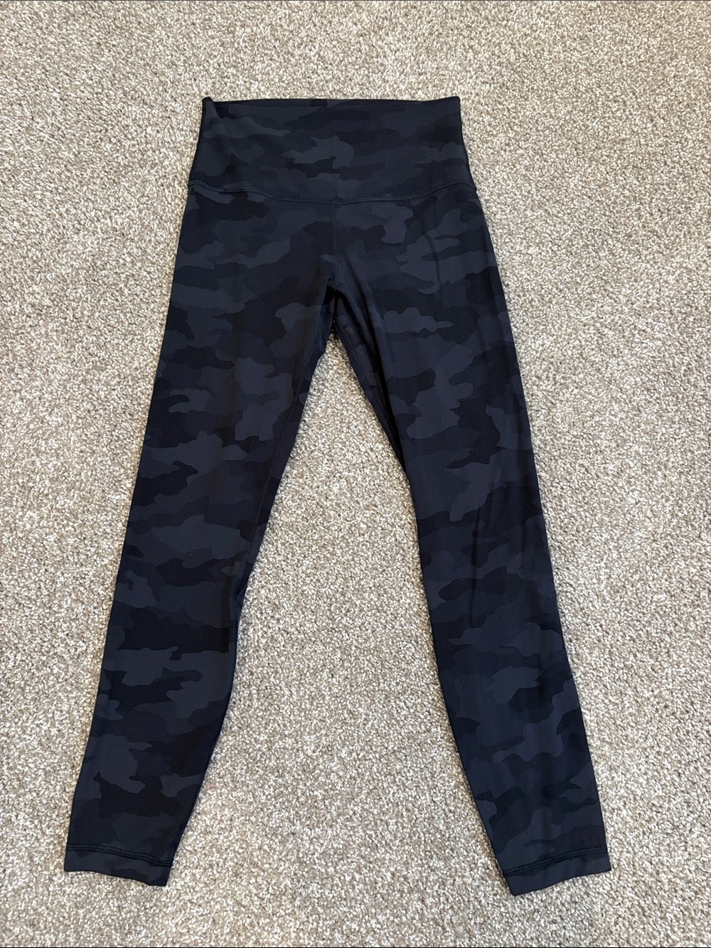 Lululemon High-Waist Black Camo Leggings